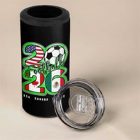 Soccer Football Lover 4 in 1 Can Cooler Tumbler USA Canada Mexico Pride 26