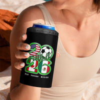 Soccer Football Lover 4 in 1 Can Cooler Tumbler USA Canada Mexico Pride 26