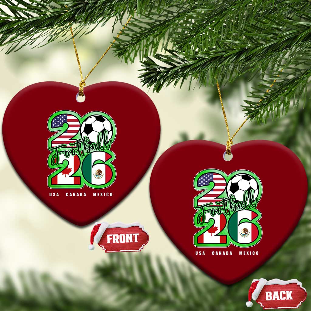 Soccer Football Lover Ceramic Ornament USA Canada Mexico Pride 26
