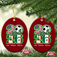 Soccer Football Lover Ceramic Ornament USA Canada Mexico Pride 26