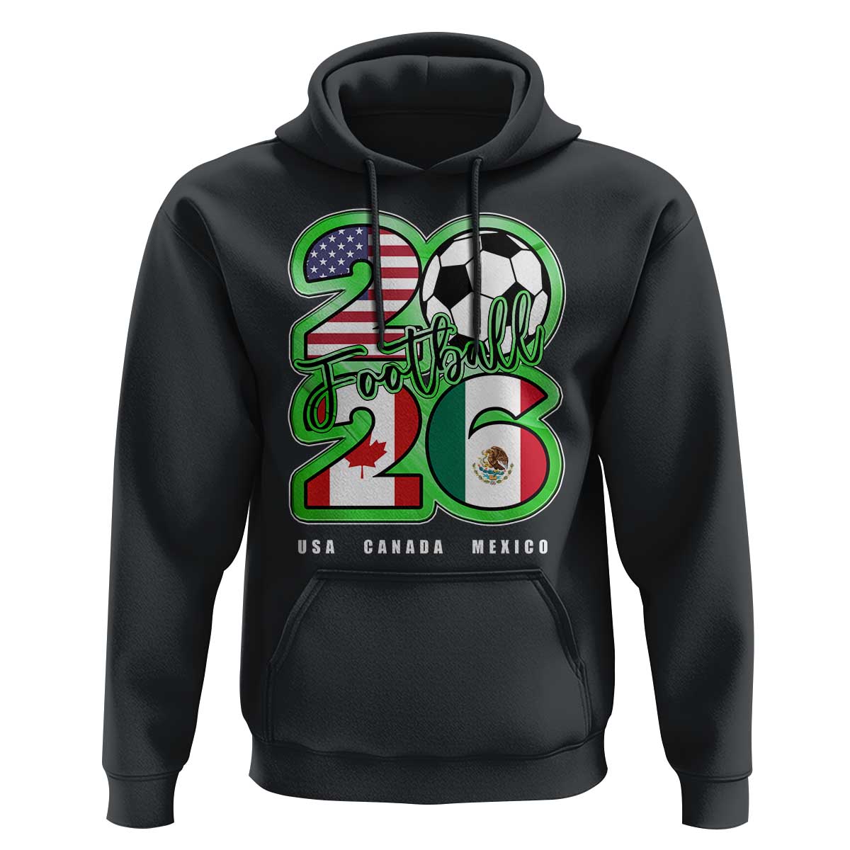 Soccer Football Lover Hoodie USA Canada Mexico Pride 26