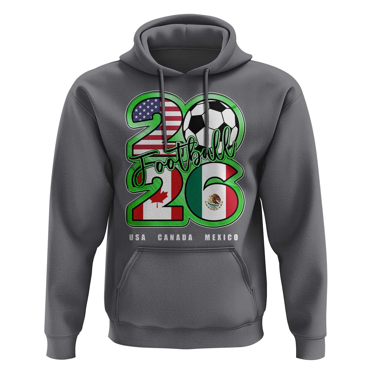 Soccer Football Lover Hoodie USA Canada Mexico Pride 26