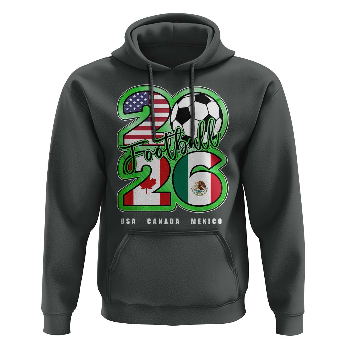 Soccer Football Lover Hoodie USA Canada Mexico Pride 26