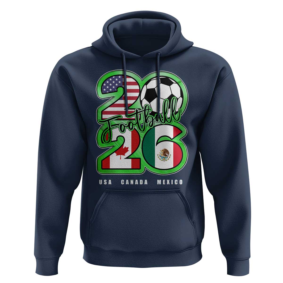 Soccer Football Lover Hoodie USA Canada Mexico Pride 26