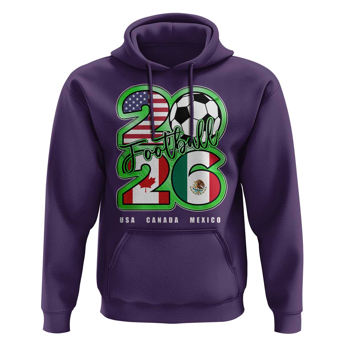 Soccer Football Lover Hoodie USA Canada Mexico Pride 26