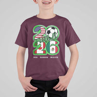 Soccer Football Lover T Shirt For Kid USA Canada Mexico Pride 26