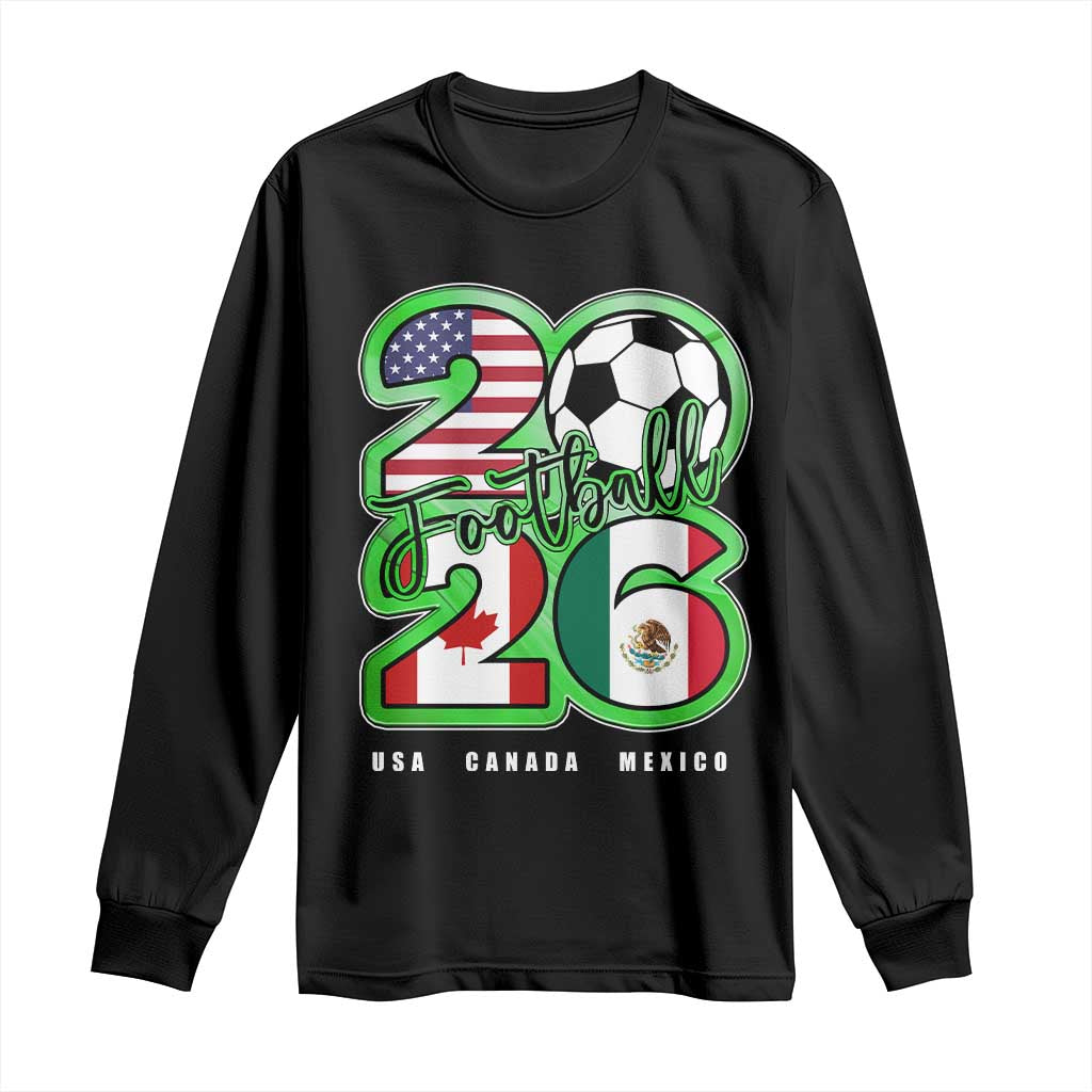 Soccer Football Lover Long Sleeve Shirt USA Canada Mexico Pride 26