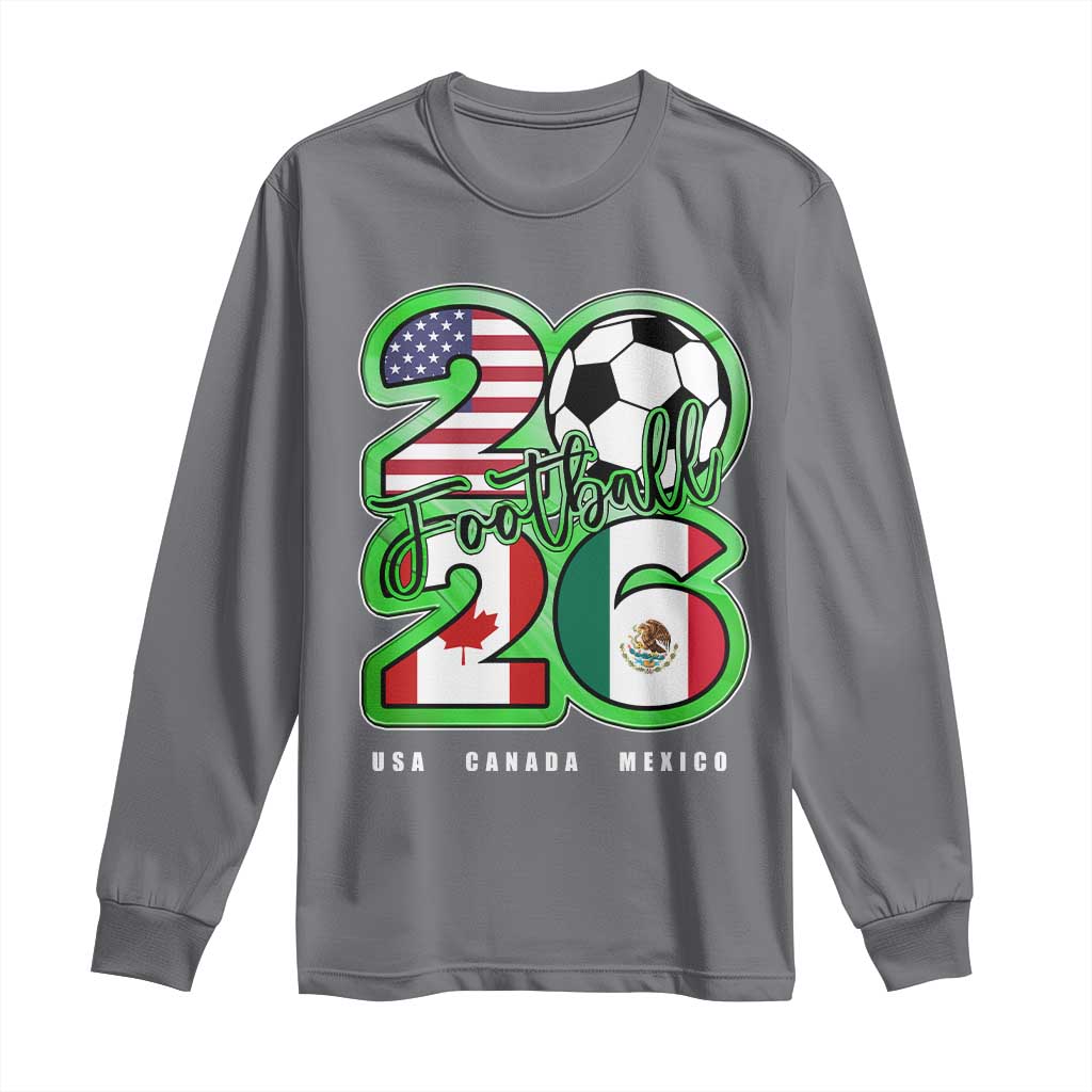 Soccer Football Lover Long Sleeve Shirt USA Canada Mexico Pride 26