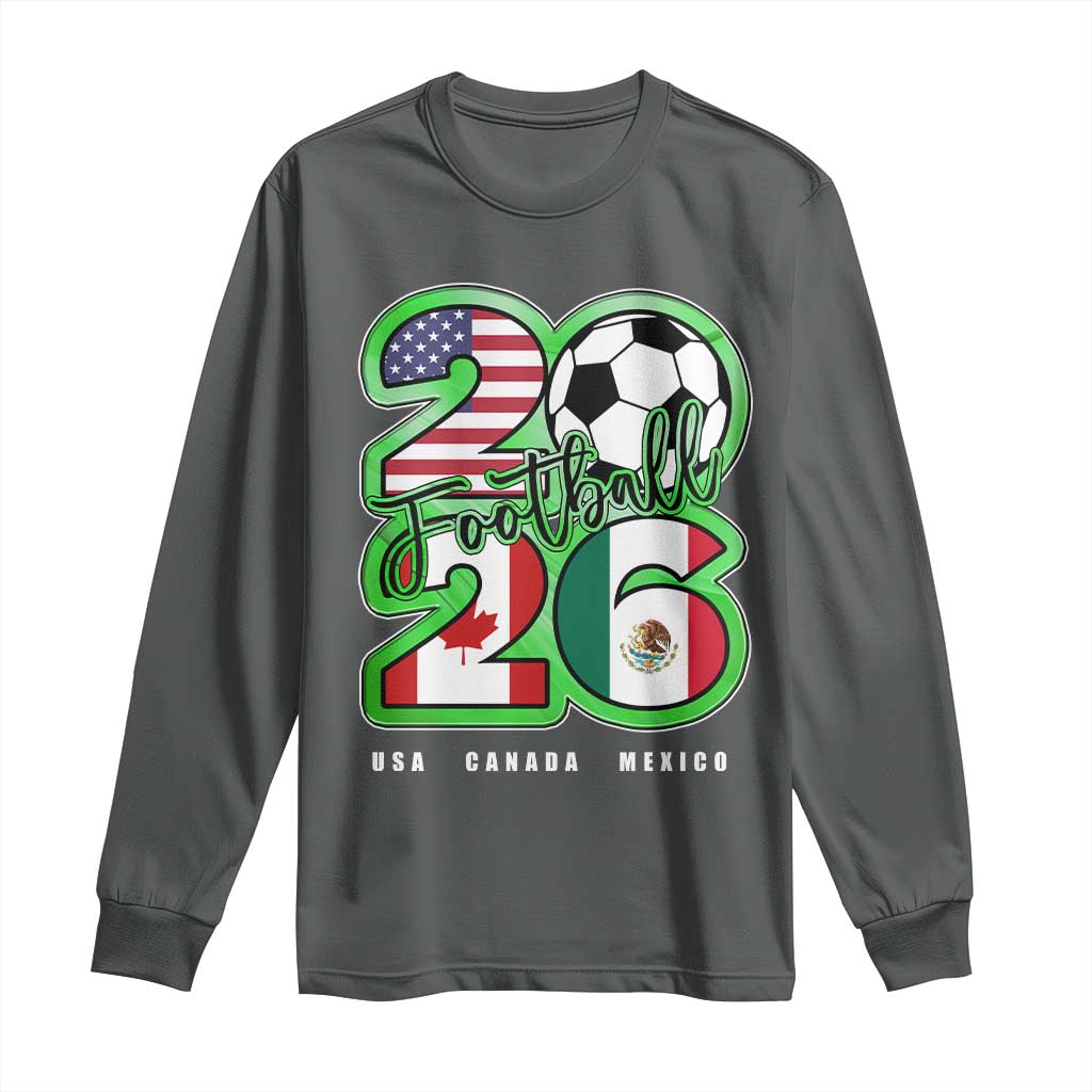 Soccer Football Lover Long Sleeve Shirt USA Canada Mexico Pride 26