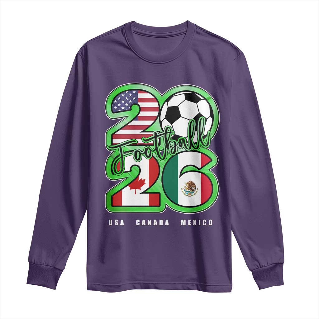 Soccer Football Lover Long Sleeve Shirt USA Canada Mexico Pride 26