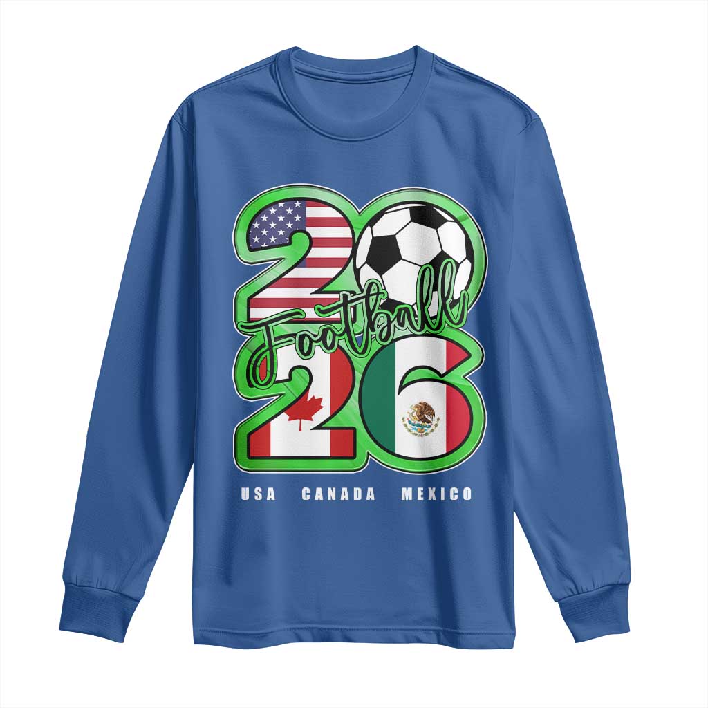 Soccer Football Lover Long Sleeve Shirt USA Canada Mexico Pride 26
