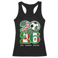 Soccer Football Lover Racerback Tank Top USA Canada Mexico Pride 26