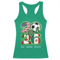 Soccer Football Lover Racerback Tank Top USA Canada Mexico Pride 26