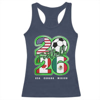 Soccer Football Lover Racerback Tank Top USA Canada Mexico Pride 26
