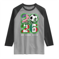 Soccer Football Lover Raglan Shirt USA Canada Mexico Pride 26