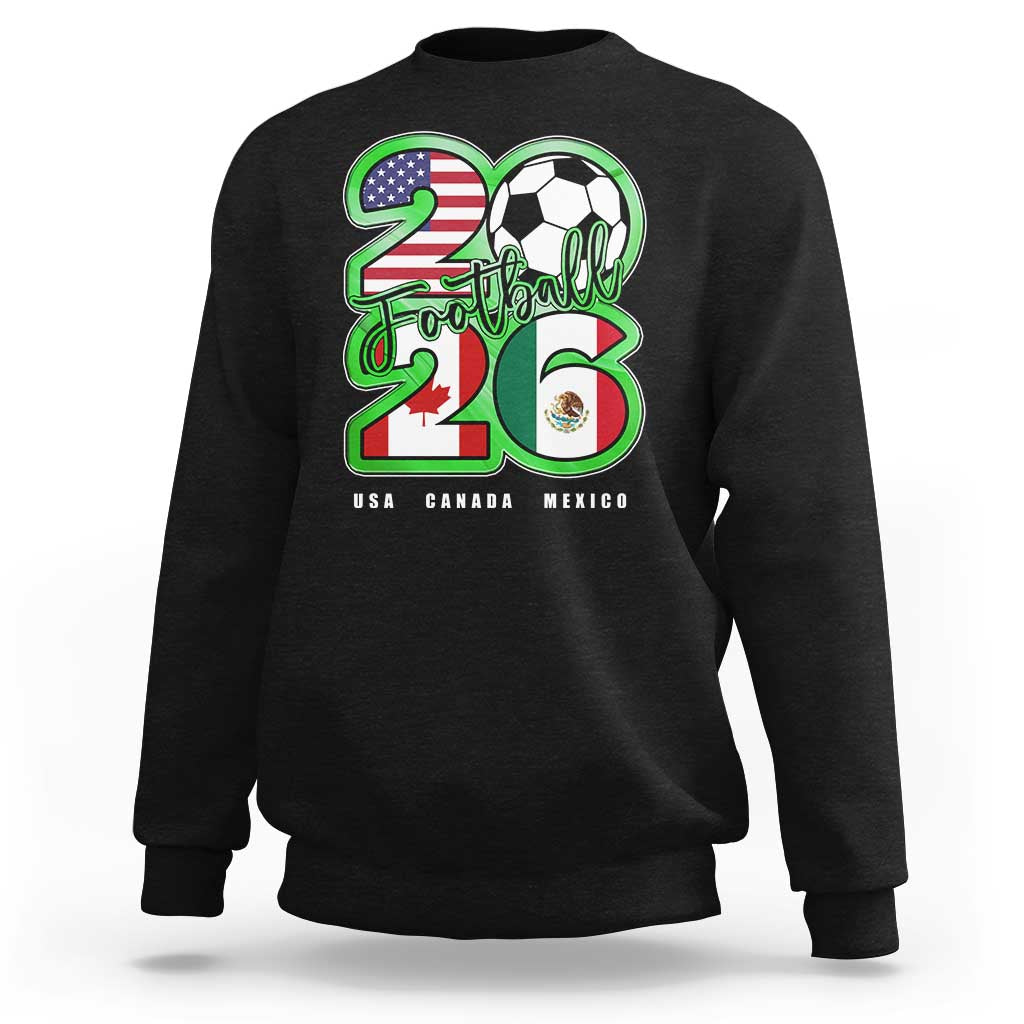 Soccer Football Lover Sweatshirt USA Canada Mexico Pride 26