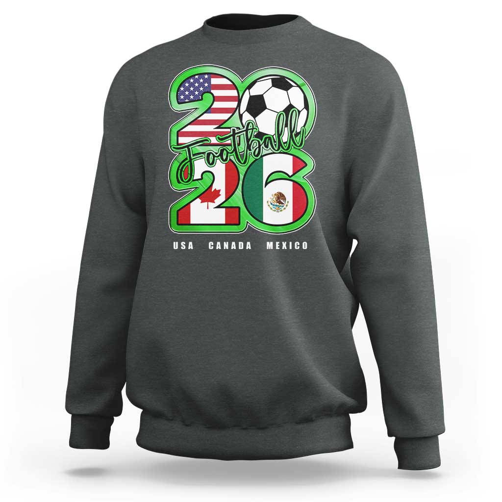 Soccer Football Lover Sweatshirt USA Canada Mexico Pride 26