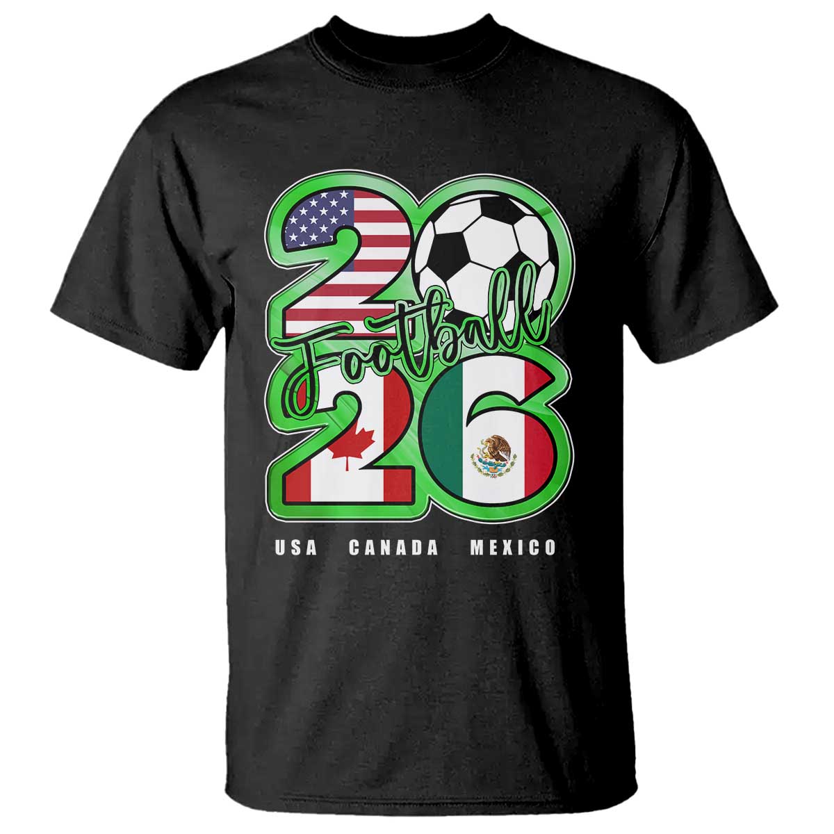 Soccer Football Lover T Shirt USA Canada Mexico Pride 26