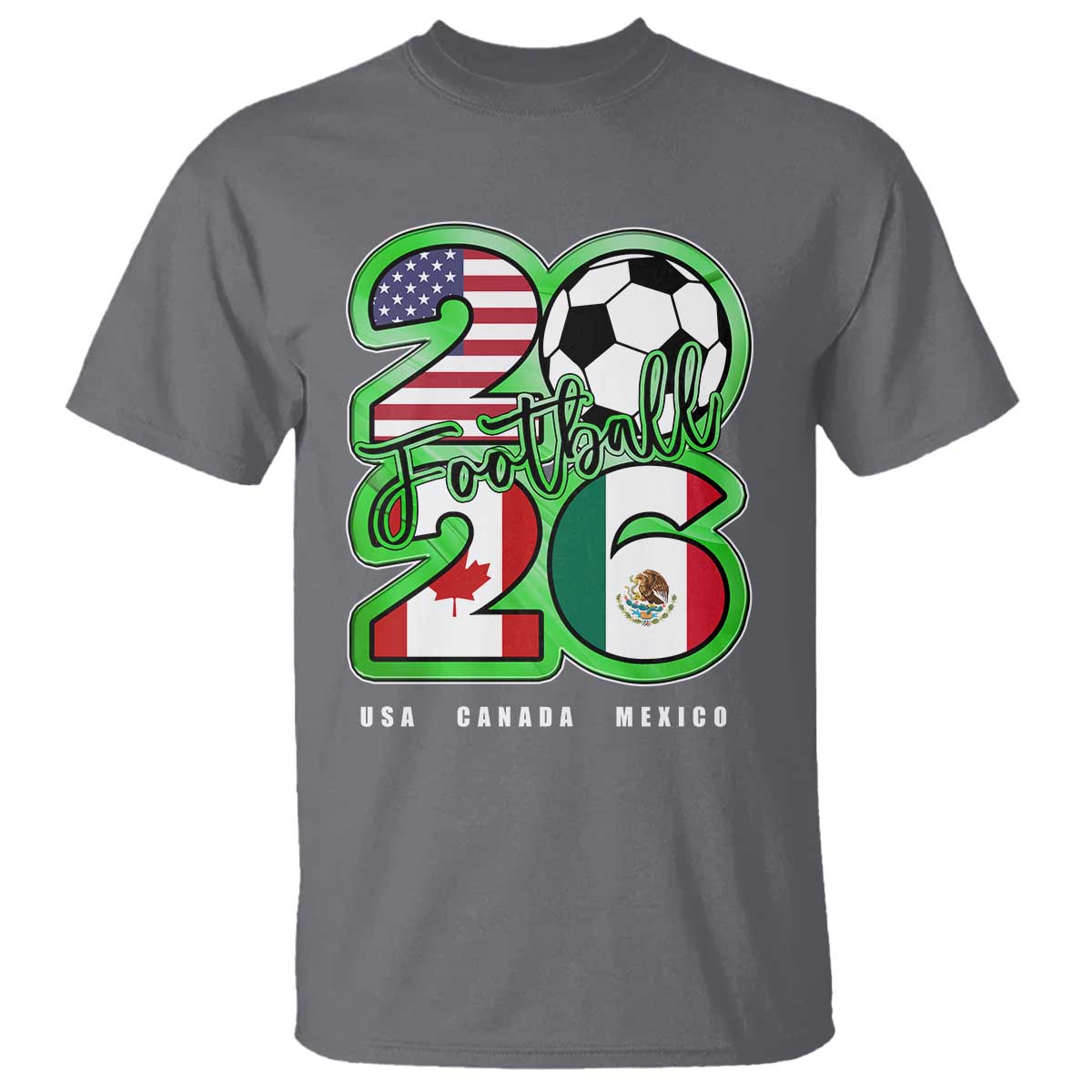 Soccer Football Lover T Shirt USA Canada Mexico Pride 26
