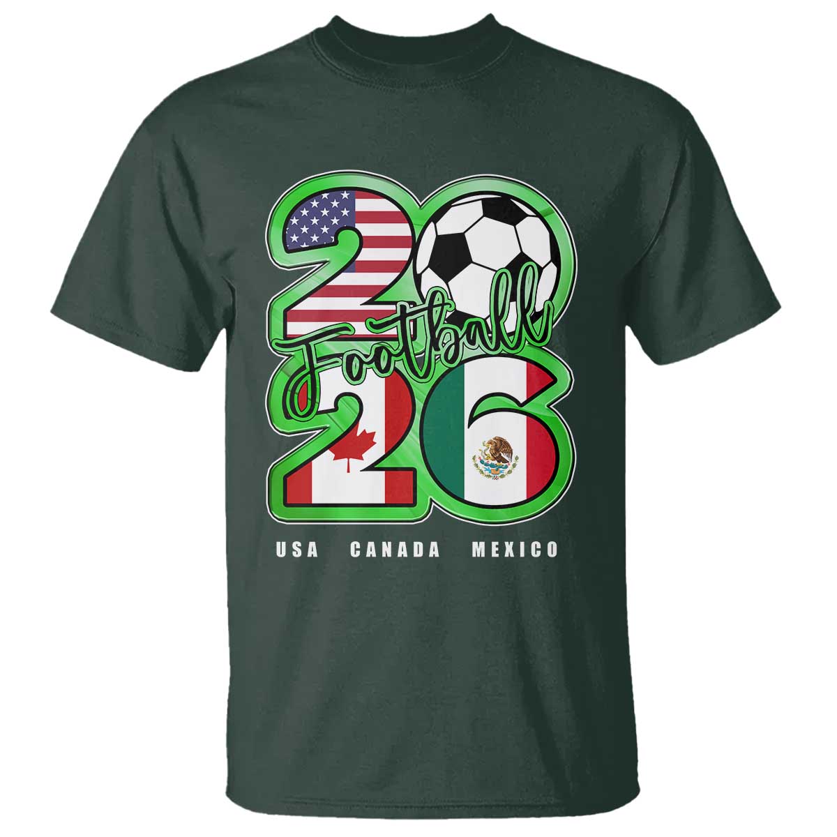 Soccer Football Lover T Shirt USA Canada Mexico Pride 26