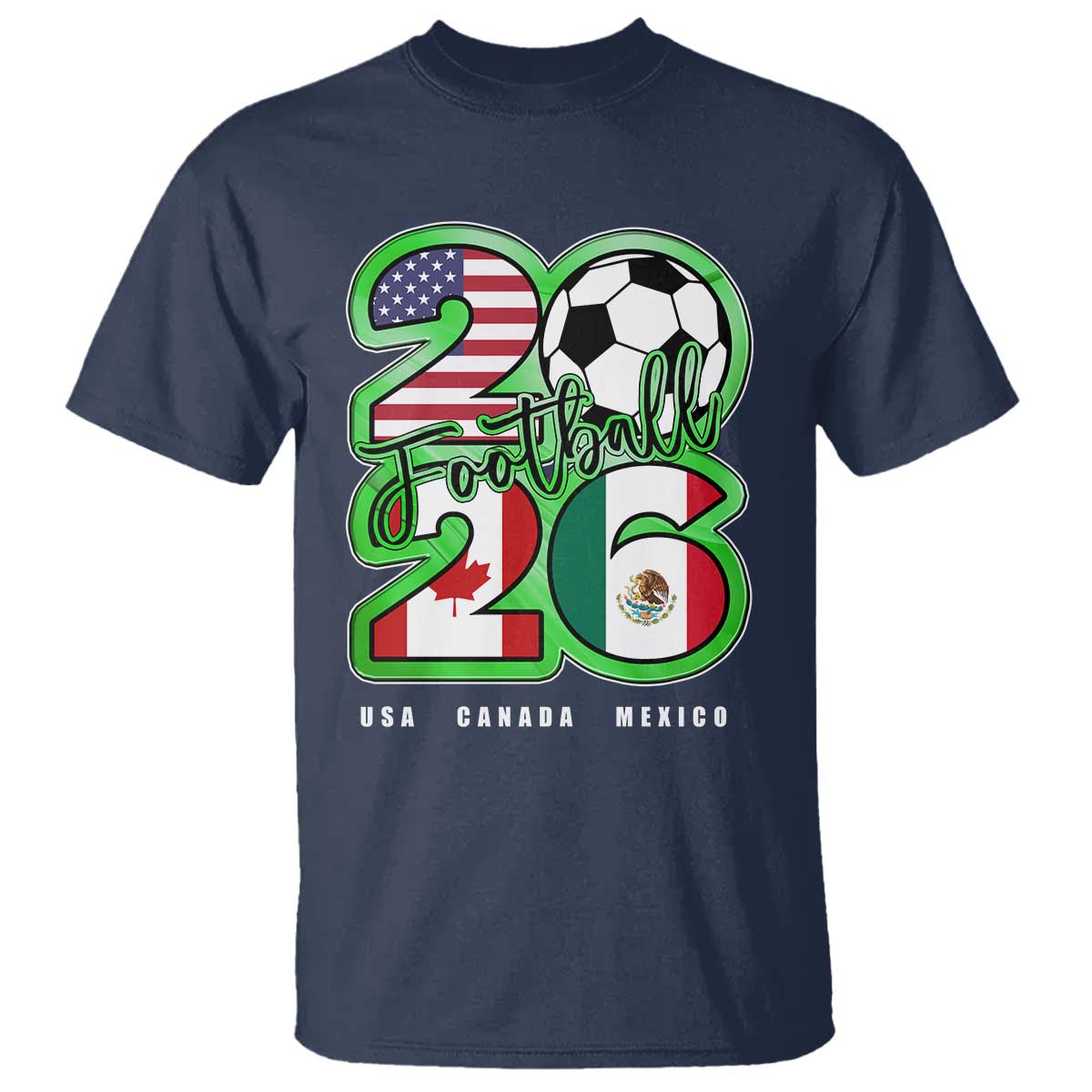 Soccer Football Lover T Shirt USA Canada Mexico Pride 26