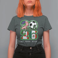 Soccer Football Lover T Shirt For Women USA Canada Mexico Pride 26