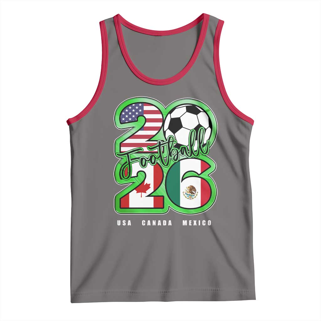 Soccer Football Lover Tank Top USA Canada Mexico Pride 26