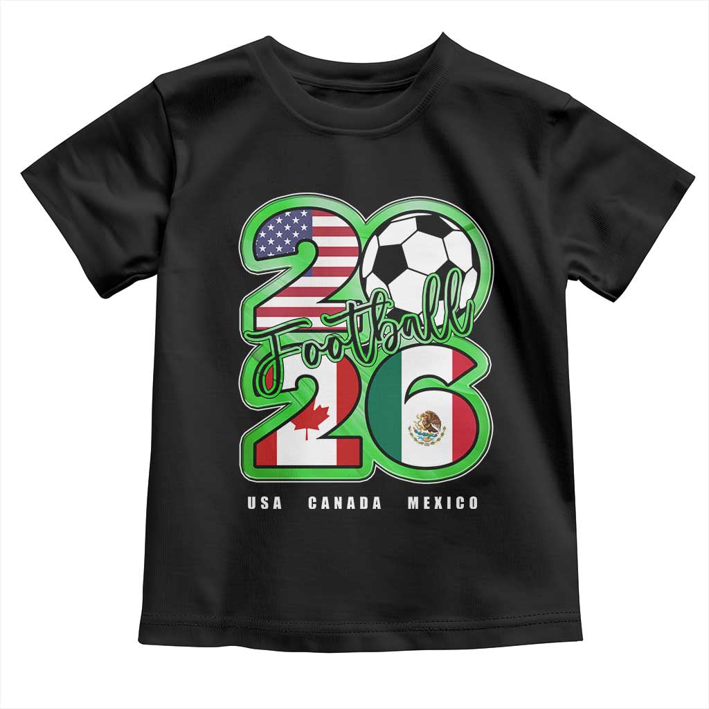 Soccer Football Lover Toddler T Shirt USA Canada Mexico Pride 26