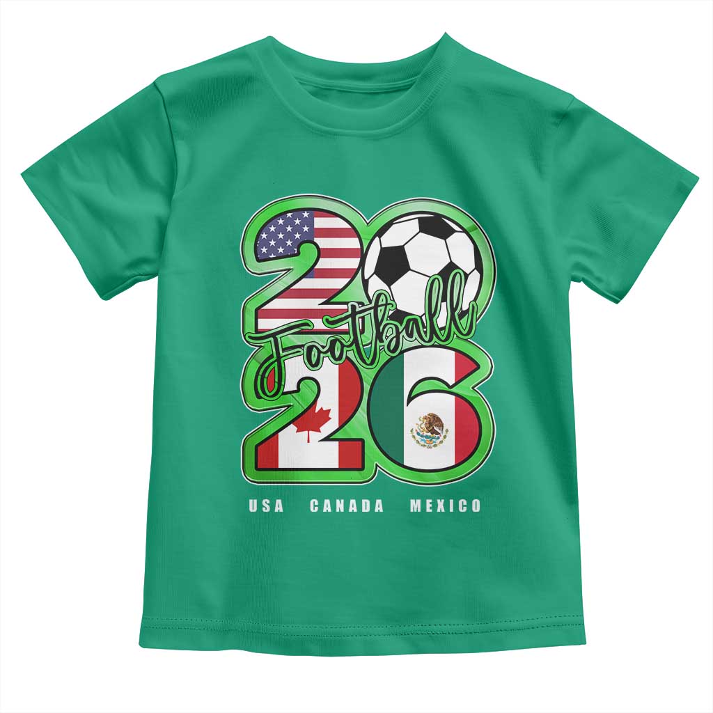 Soccer Football Lover Toddler T Shirt USA Canada Mexico Pride 26
