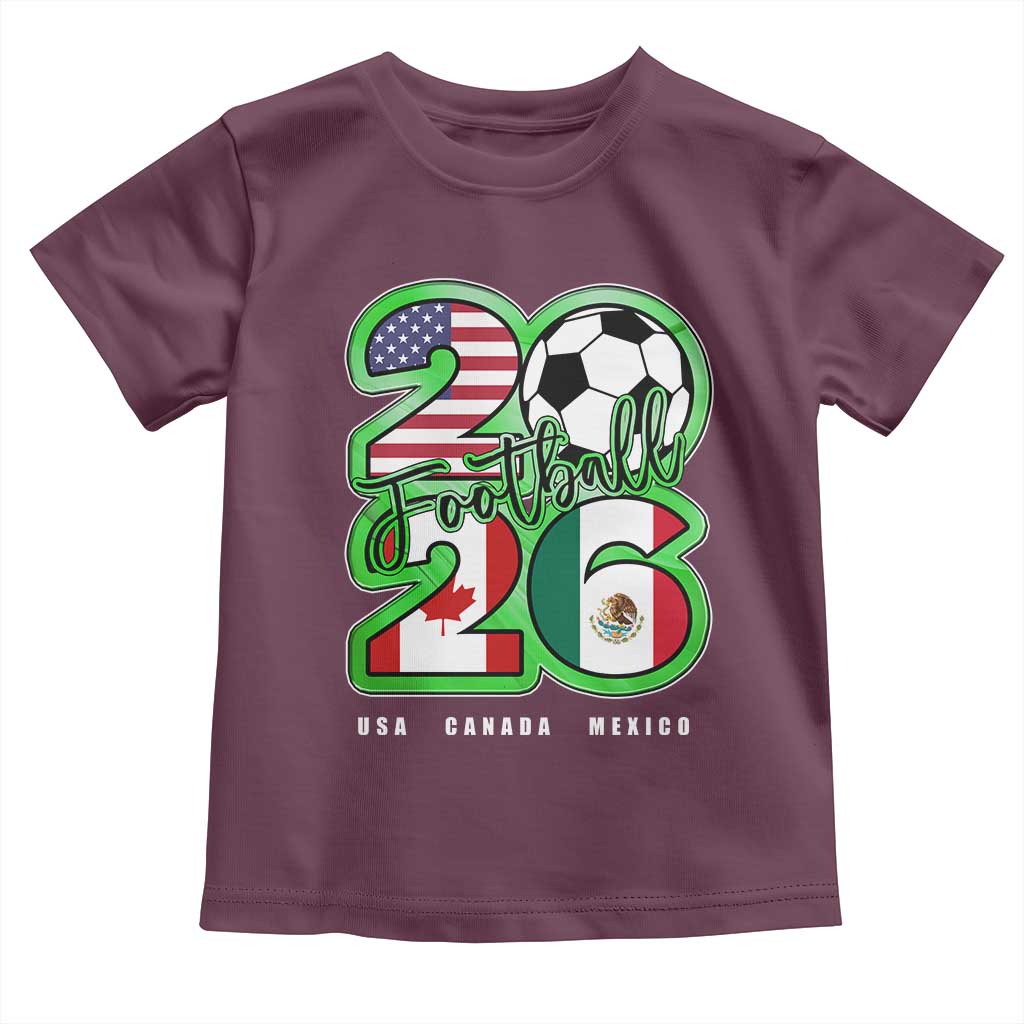 Soccer Football Lover Toddler T Shirt USA Canada Mexico Pride 26
