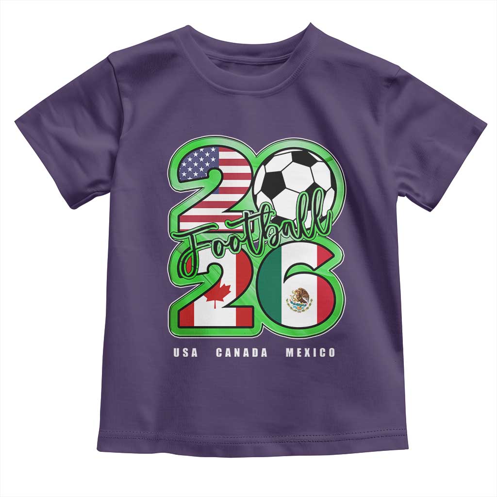 Soccer Football Lover Toddler T Shirt USA Canada Mexico Pride 26