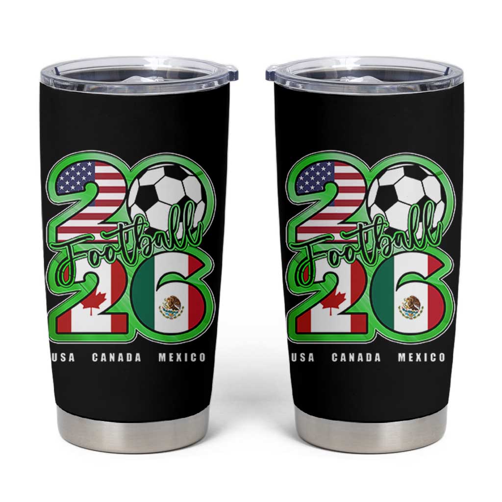 Soccer Football Lover Tumbler Cup USA Canada Mexico Pride 26