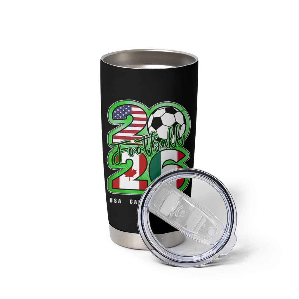 Soccer Football Lover Tumbler Cup USA Canada Mexico Pride 26