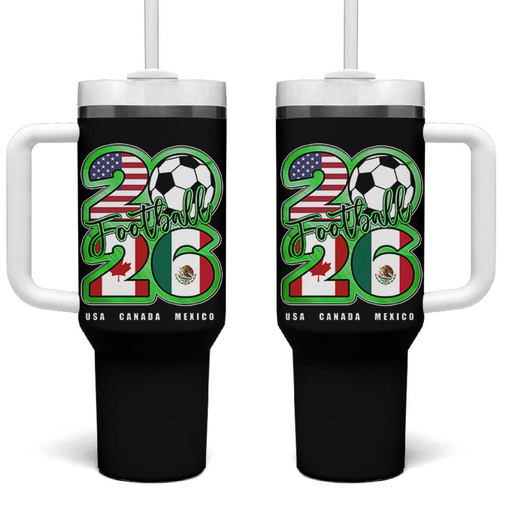 Soccer Football Lover Tumbler With Handle USA Canada Mexico Pride 26