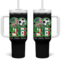 Soccer Football Lover Tumbler With Handle USA Canada Mexico Pride 26