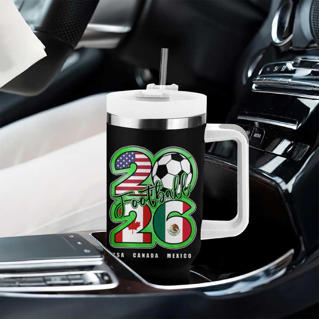 Soccer Football Lover Tumbler With Handle USA Canada Mexico Pride 26