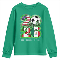 Soccer Football Lover Youth Sweatshirt USA Canada Mexico Pride 26