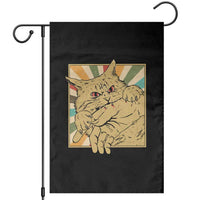 Funny Cat Bite Horror Anime Crazy Kitten Japanese Garden Flag - Wonder Print Shop
