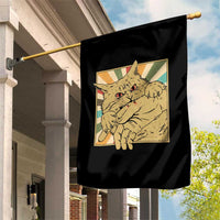 Funny Cat Bite Horror Anime Crazy Kitten Japanese Garden Flag - Wonder Print Shop