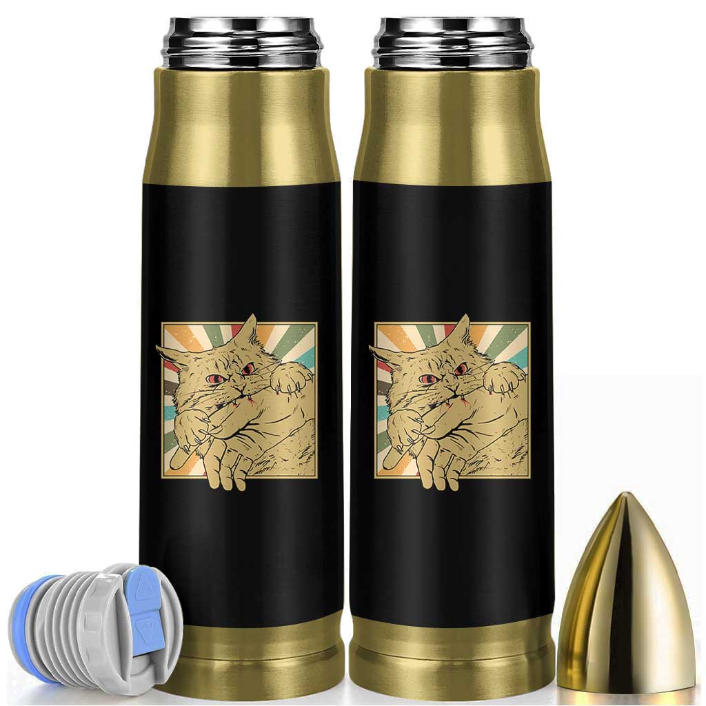 Funny Cat Bite Horror Anime Crazy Kitten Japanese Bullet Tumbler - Wonder Print Shop