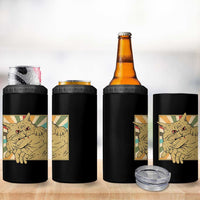 Funny Cat Bite Horror Anime Crazy Kitten Japanese 4 in 1 Can Cooler Tumbler - Wonder Print Shop