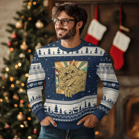 Funny Cat Bite Horror Anime Crazy Kitten Japanese Ugly Christmas Sweater - Wonder Print Shop