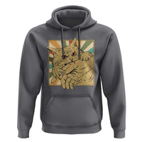 Funny Cat Bite Horror Anime Crazy Kitten Japanese Hoodie - Wonder Print Shop