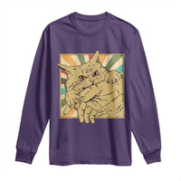 Funny Cat Bite Horror Anime Crazy Kitten Japanese Long Sleeve Shirt - Wonder Print Shop
