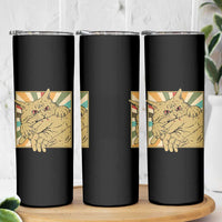 Funny Cat Bite Horror Anime Crazy Kitten Japanese Skinny Tumbler - Wonder Print Shop