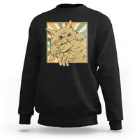 Funny Cat Bite Horror Anime Crazy Kitten Japanese Sweatshirt - Wonder Print Shop