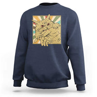 Funny Cat Bite Horror Anime Crazy Kitten Japanese Sweatshirt - Wonder Print Shop