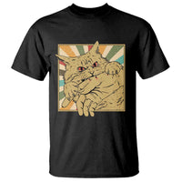 Funny Cat Bite Horror Anime Crazy Kitten Japanese T Shirt - Wonder Print Shop