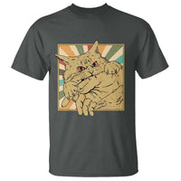 Funny Cat Bite Horror Anime Crazy Kitten Japanese T Shirt - Wonder Print Shop