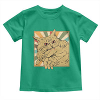 Funny Cat Bite Horror Anime Crazy Kitten Japanese Toddler T Shirt - Wonder Print Shop